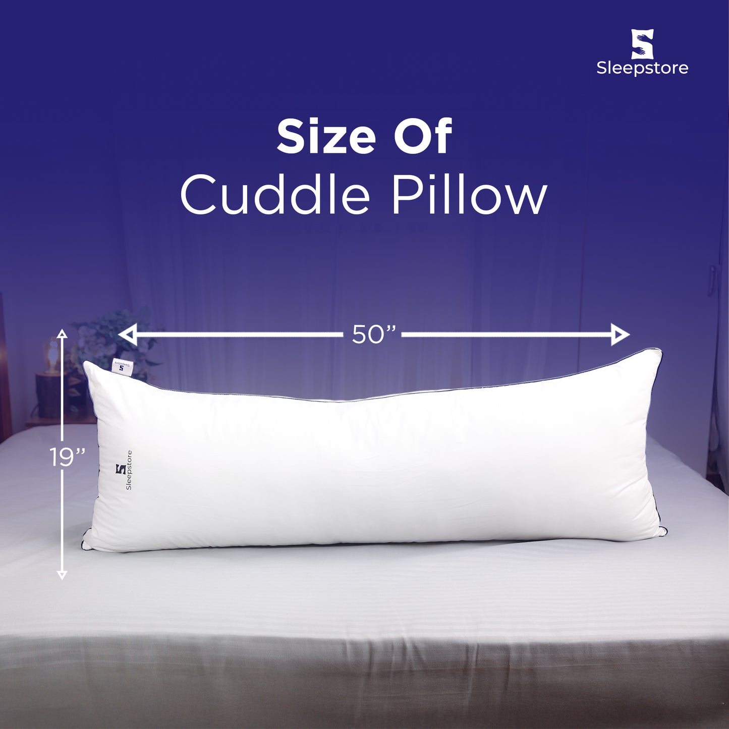 The Sleepstore Cuddle Pillow – 50x19 inches full-body pillow for comfort and sleep support