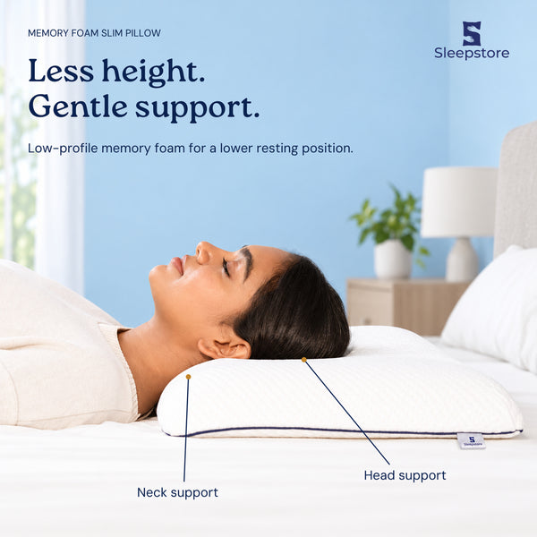Memory Foam Slim Pillow