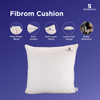 White Sleepstore Fibrom Cushion with fiber-foam blend, multi-layer fabric, and shape retention.