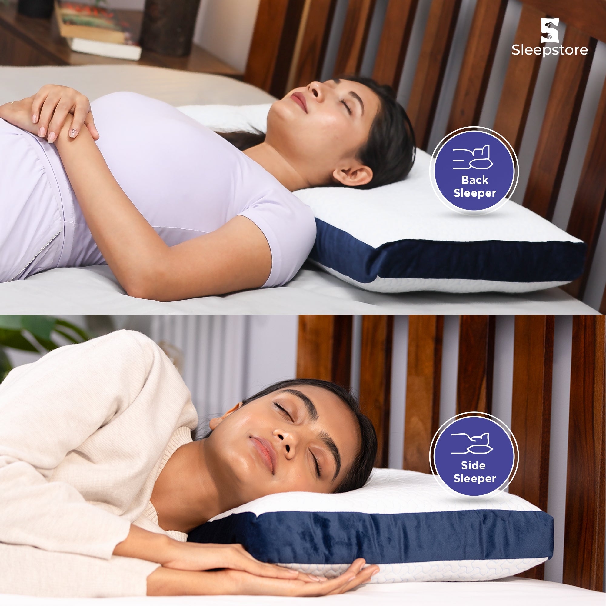 Sleepstore Fibrom Firm Pillow for back and side sleeping support
