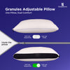 Granules Adjustable Pillow by Sleepstore with zippered design for customizable firmness, soft and supportive or fluffy comfort