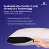 Granules Adjustable Pillow with ShredLuxe technology featuring plush fiber and shredded memory foam for cool, supportive comfort
