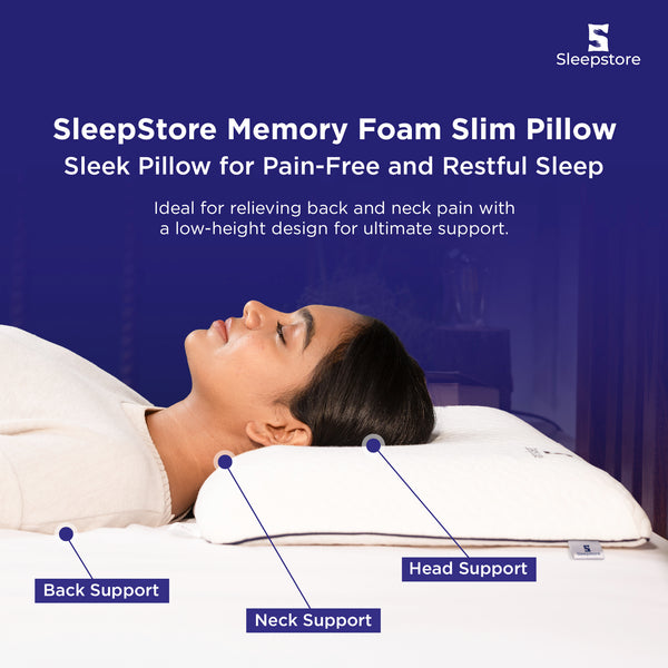 Memory Foam Slim Pillow