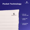 Sleepstore pillow with pocket technology for soft feel, lump-free surface & durability
