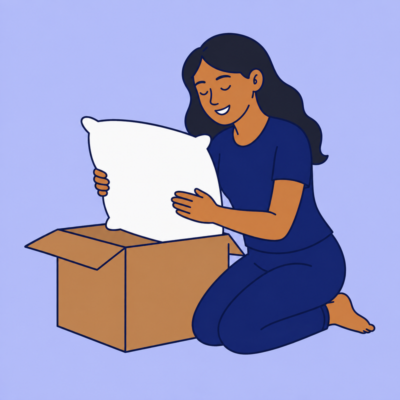 Step 1 : Unpack your pillow