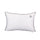Soft white rectangular Sleepstore pillow with black piping, offering plush comfort and stylish design.