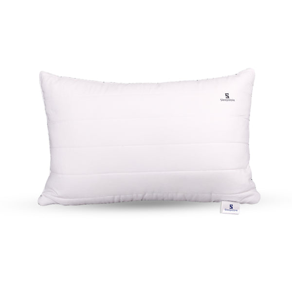 White Granules Adjustable Pillow with quilted cover from Sleepstore