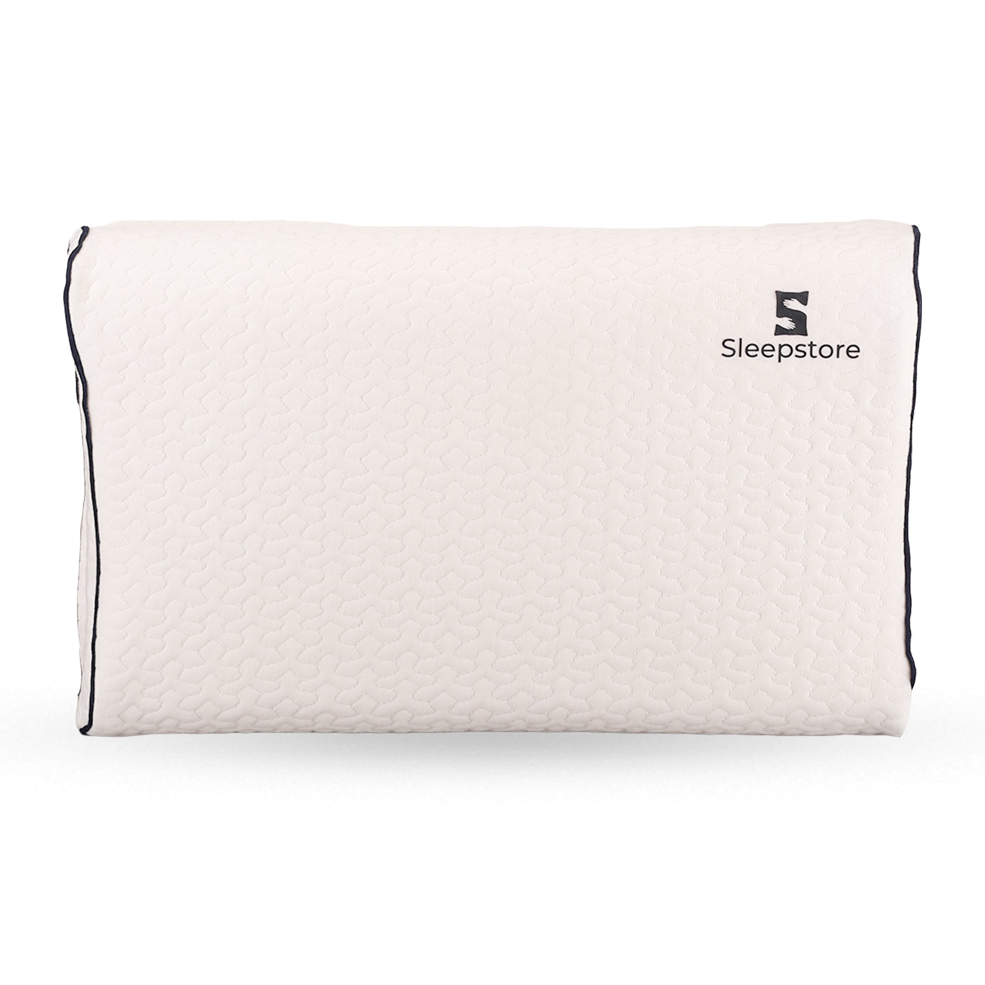 Tencel Memory Foam Cervical Pillow by Sleepstore with ergonomic design and soft cover.