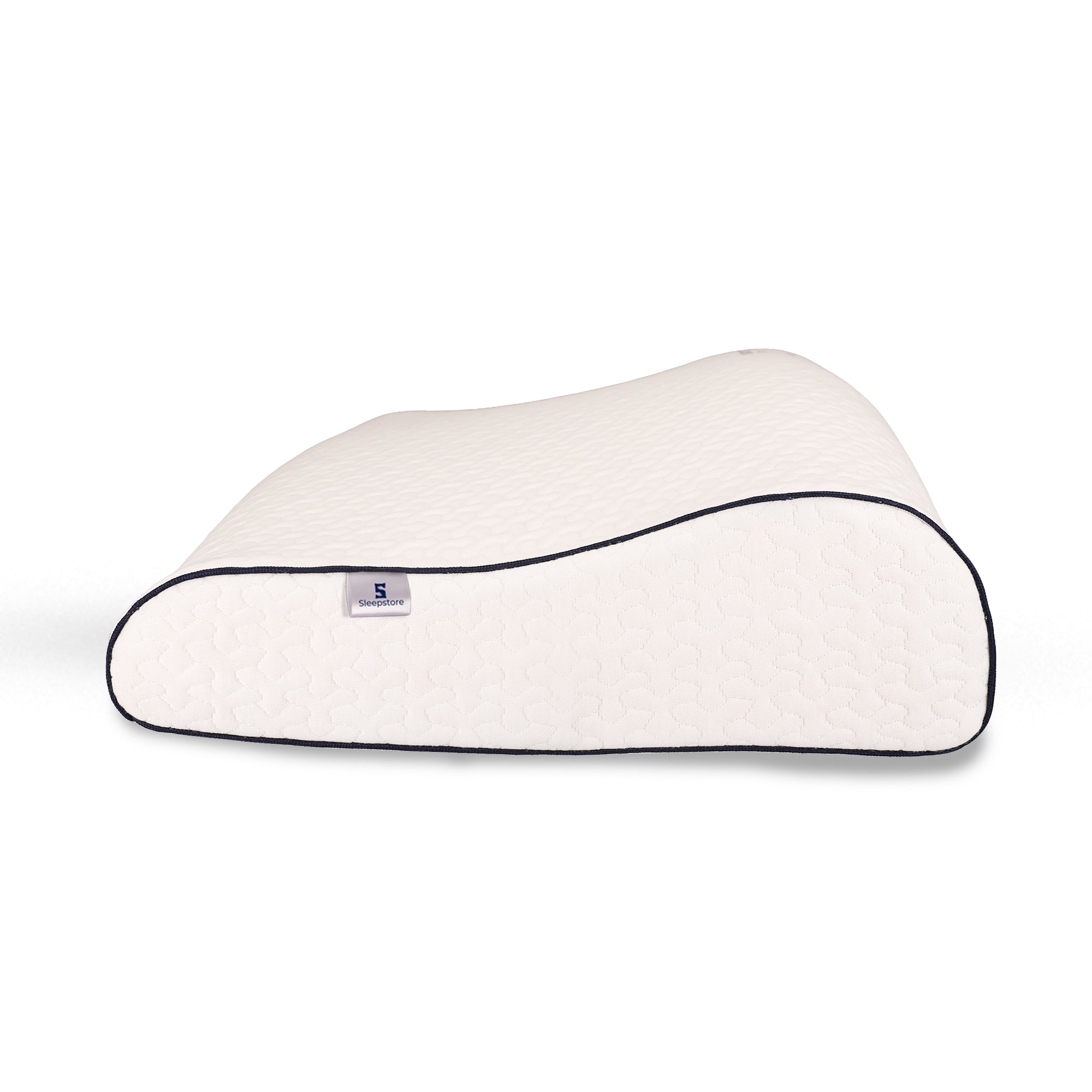 Tencel Memory Foam Cervical Pillow with ergonomic contour for neck support.