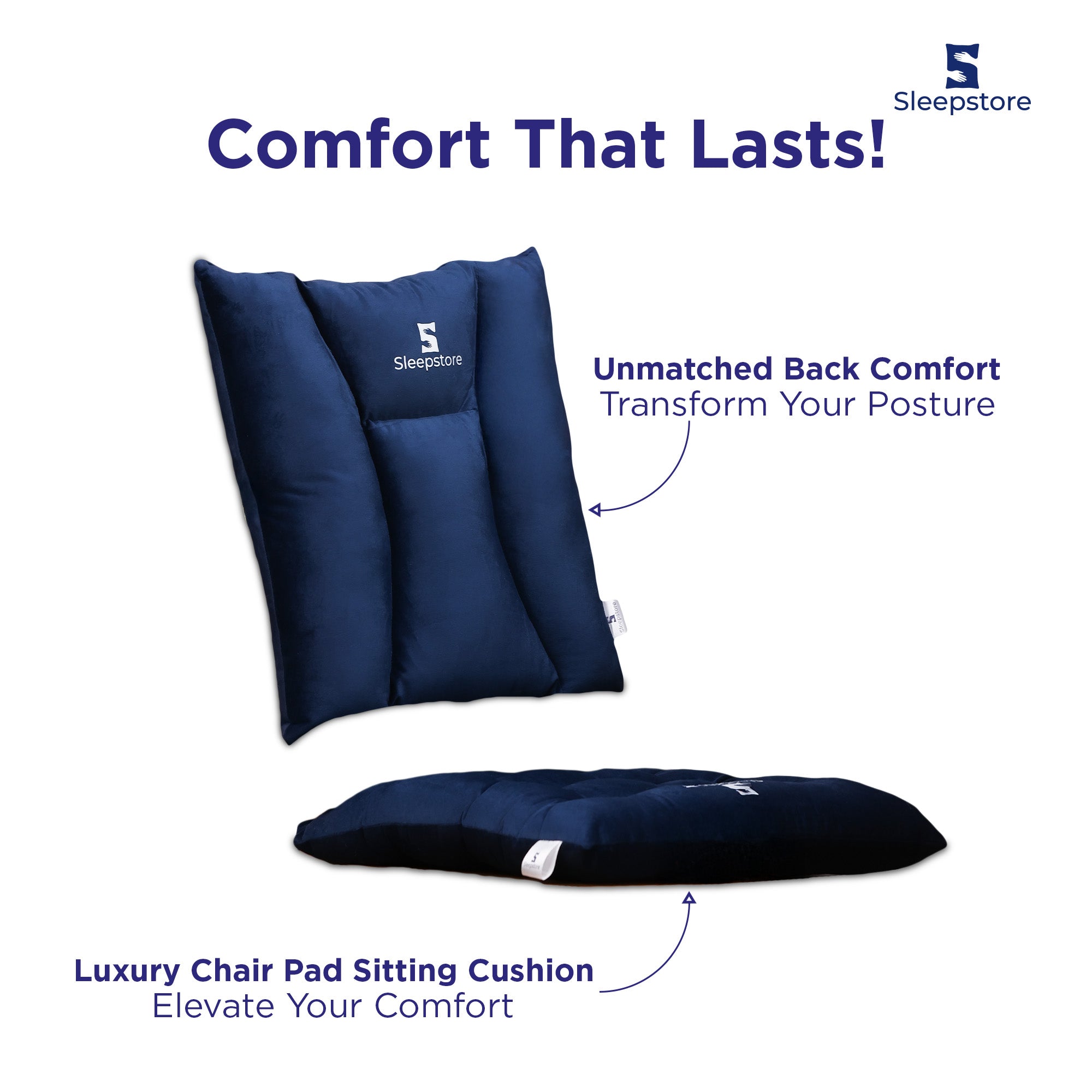 Luxury chair pad sitting cushion and backrest for unmatched comfort and posture.