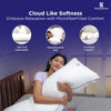 Woman hugging The Sleepstore Cuddle Pillow – hypoallergenic, lightweight, full-body support