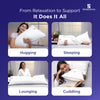 The Sleepstore Cuddle Pillow – perfect for hugging, sleeping, lounging, and comfortable cuddling