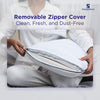 Sleepstore pillow with removable zipper cover for clean, fresh, and dust-free use.